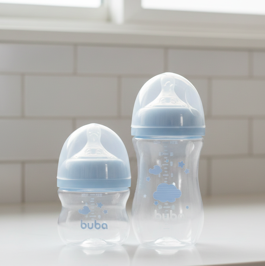 Kit Mamadeiras Buba Easy Flow Nuvem 2 Peças