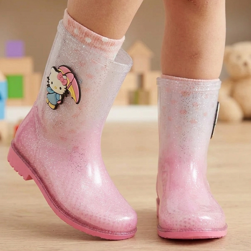 Galocha Infantil Hello Kitty Fall Rain Grendene Kids Impermeável
