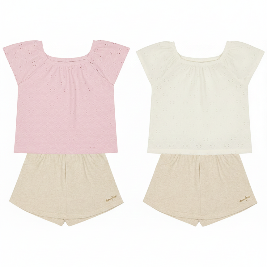 Conjunto Feminino Kamylus Laise e Moletinho Linho