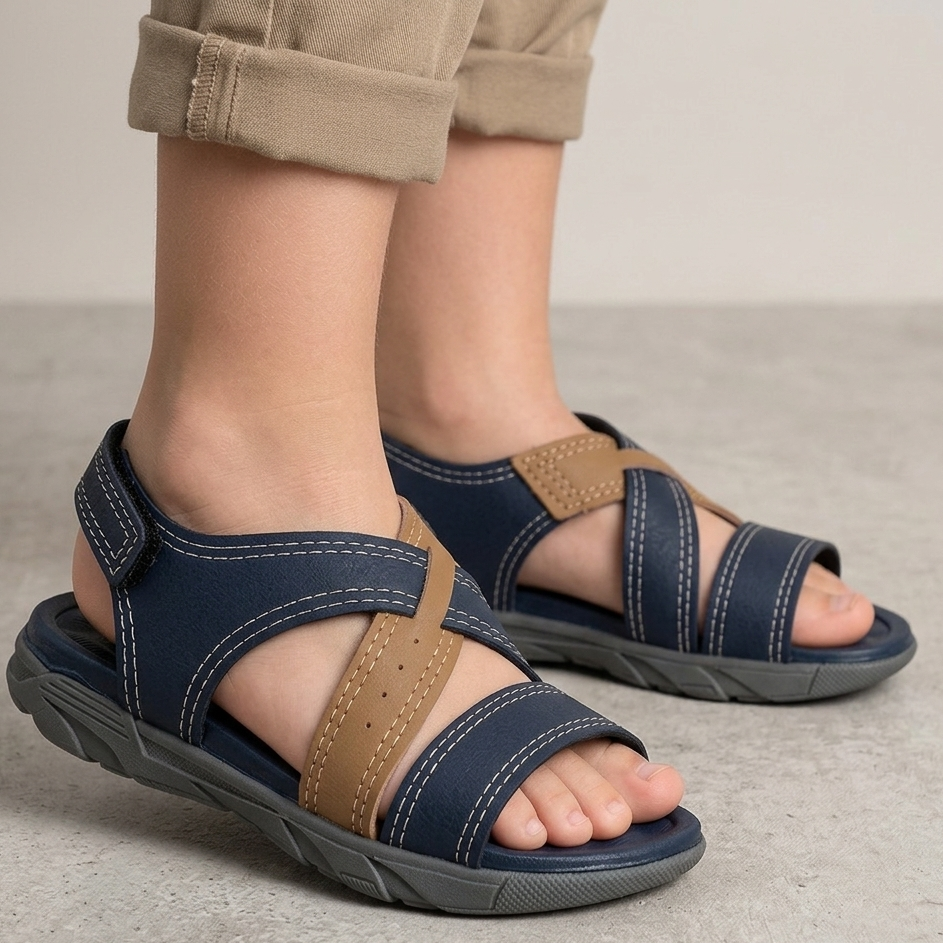 Sandália Infantil Masculina Molekinho Tiras Largas