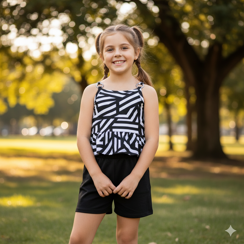 Conjunto Infantil Feminino Kyly Geométrico