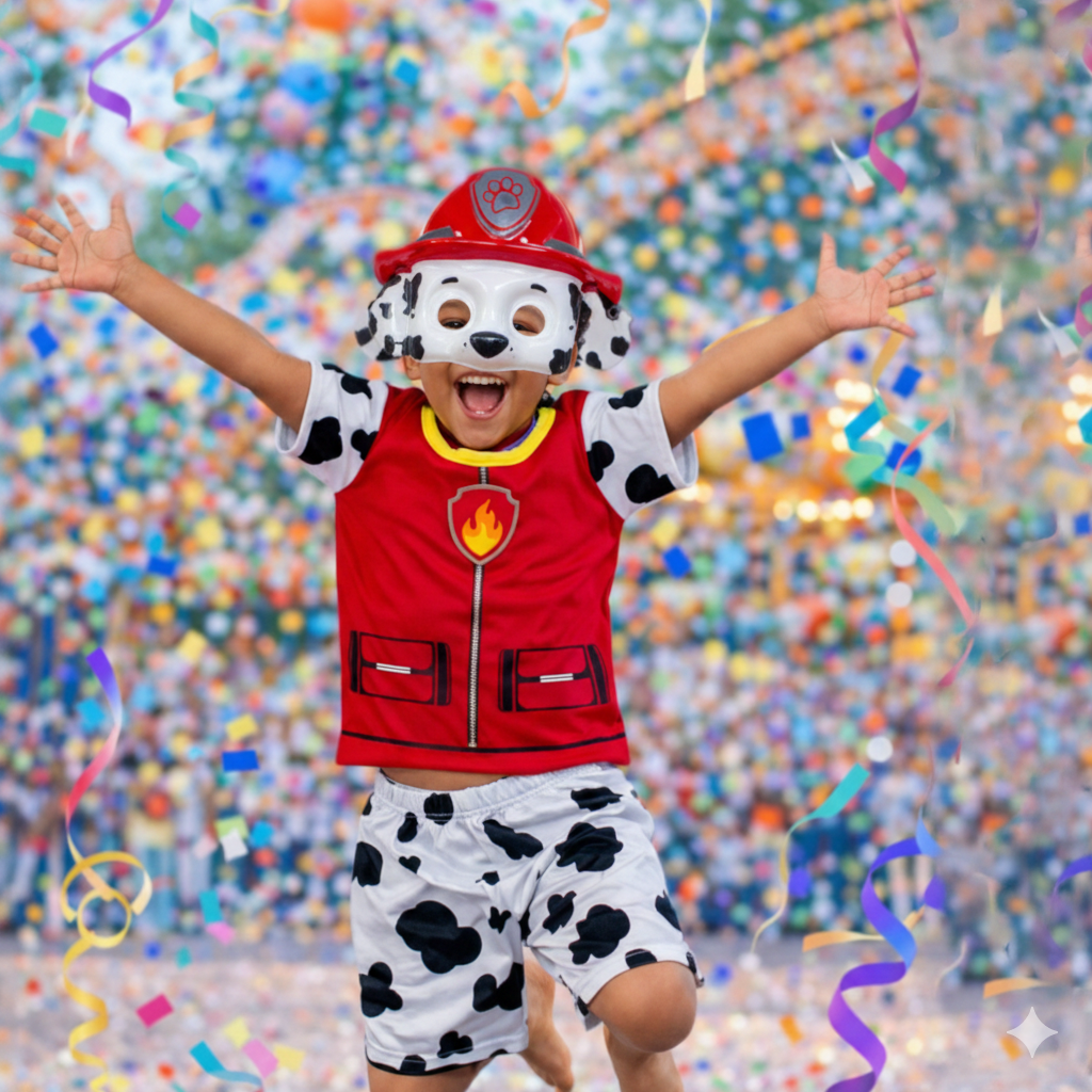 Fantasia Infantil Marshall com Máscara