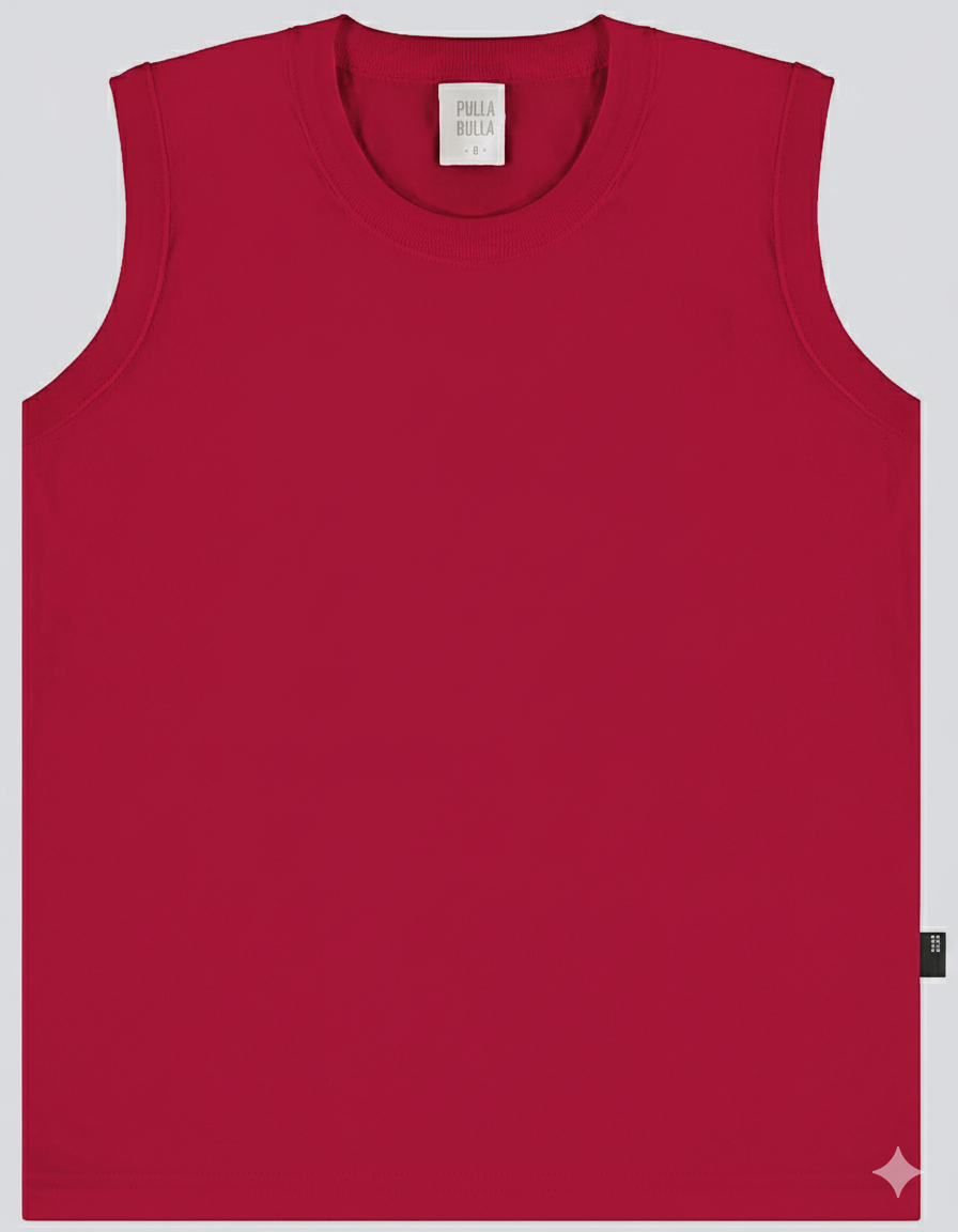 Regata Infantil Masculina Pulla Bulla Básica Lisa – Conforto e Versatilidade para o Dia a Dia