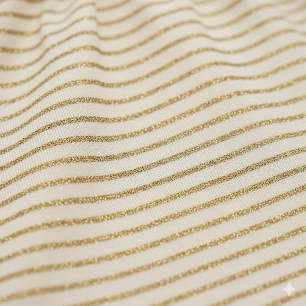 Vestido Kyly Listras Douradas