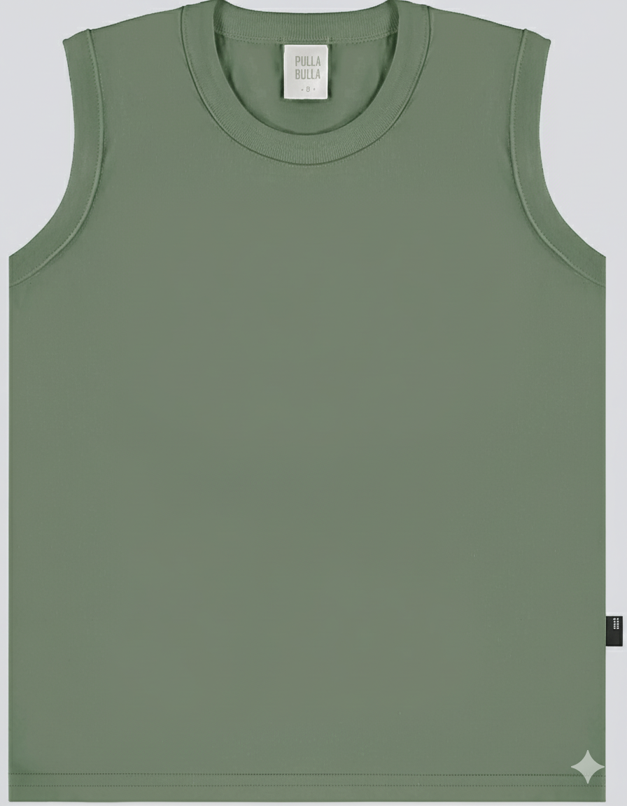Regata Infantil Masculina Pulla Bulla Básica Lisa – Conforto e Versatilidade para o Dia a Dia