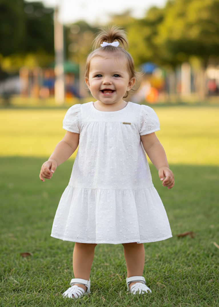 Vestido Bebê Pulla Bulla em Laise