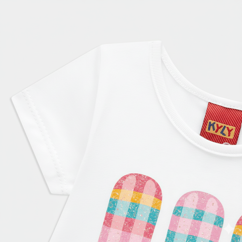 Conjunto Infantil Feminino Kyly Happy Summer Picolés