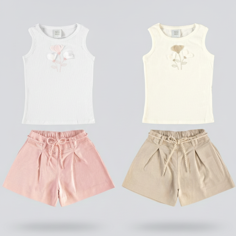 Conjunto Feminino Pulla Bulla Flores Bordado