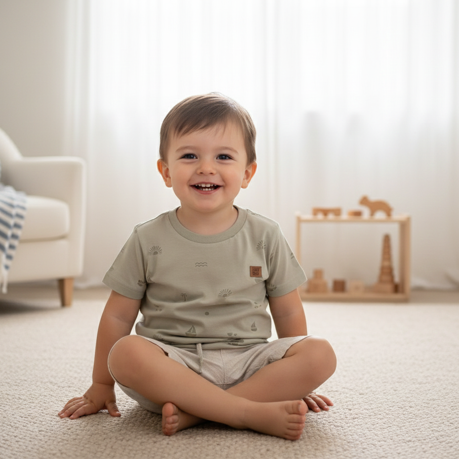 Camiseta Infantil Masculina Pulla Bulla Barquinho e Coqueiro – Conforto e Estilo para o Dia a Dia