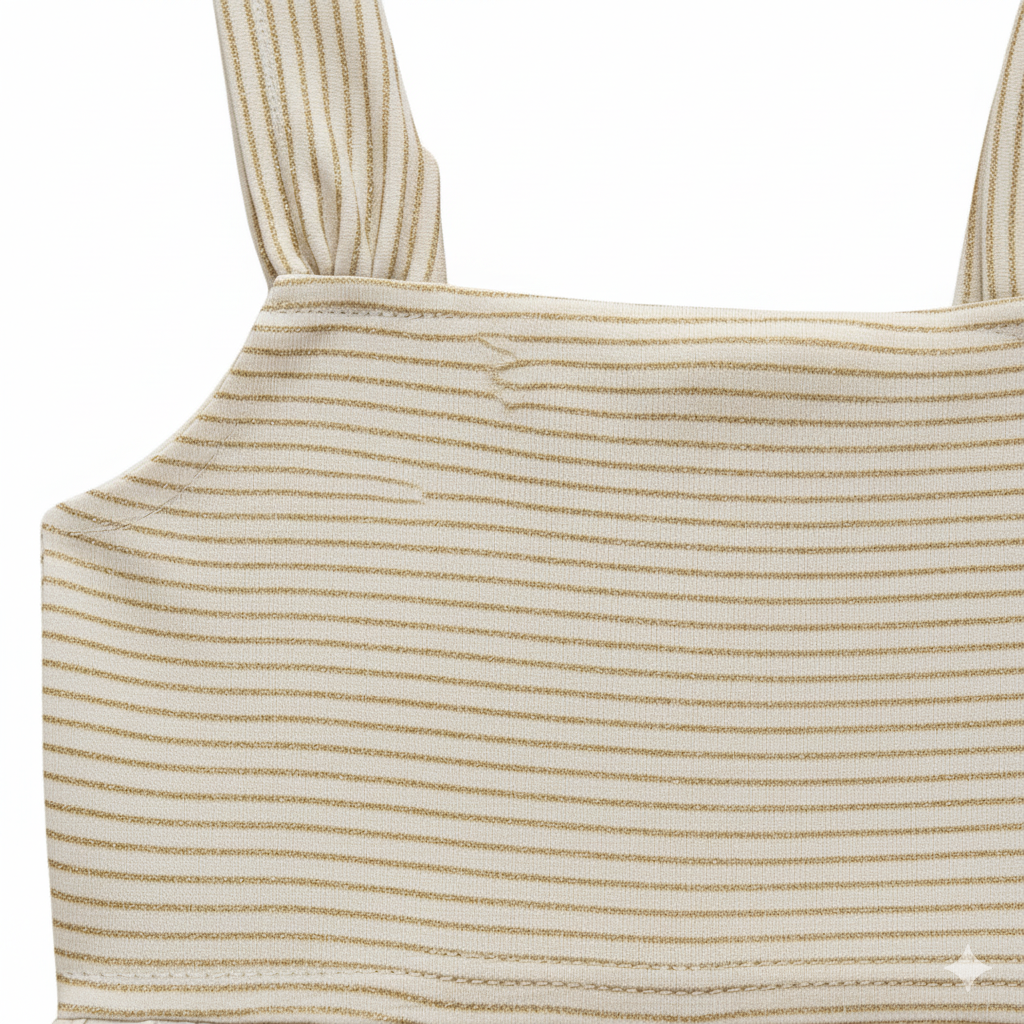 Vestido Kyly Listras Douradas