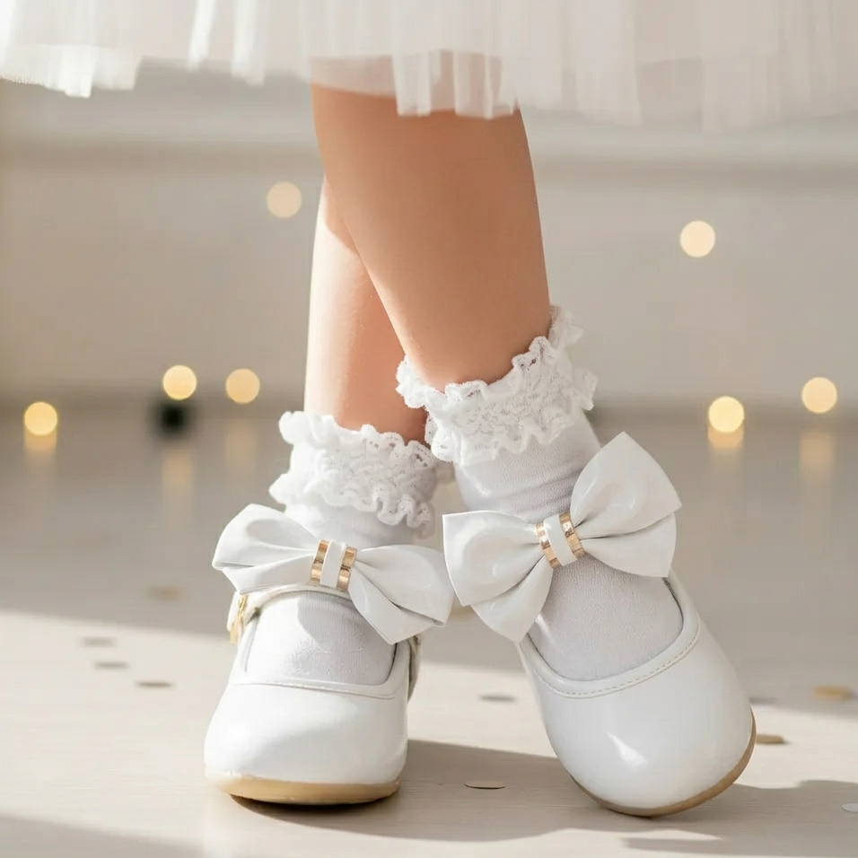 Sapatilha Infantil Feminina Pimpolho - Coleção Batizado e Ocasiões Especiais