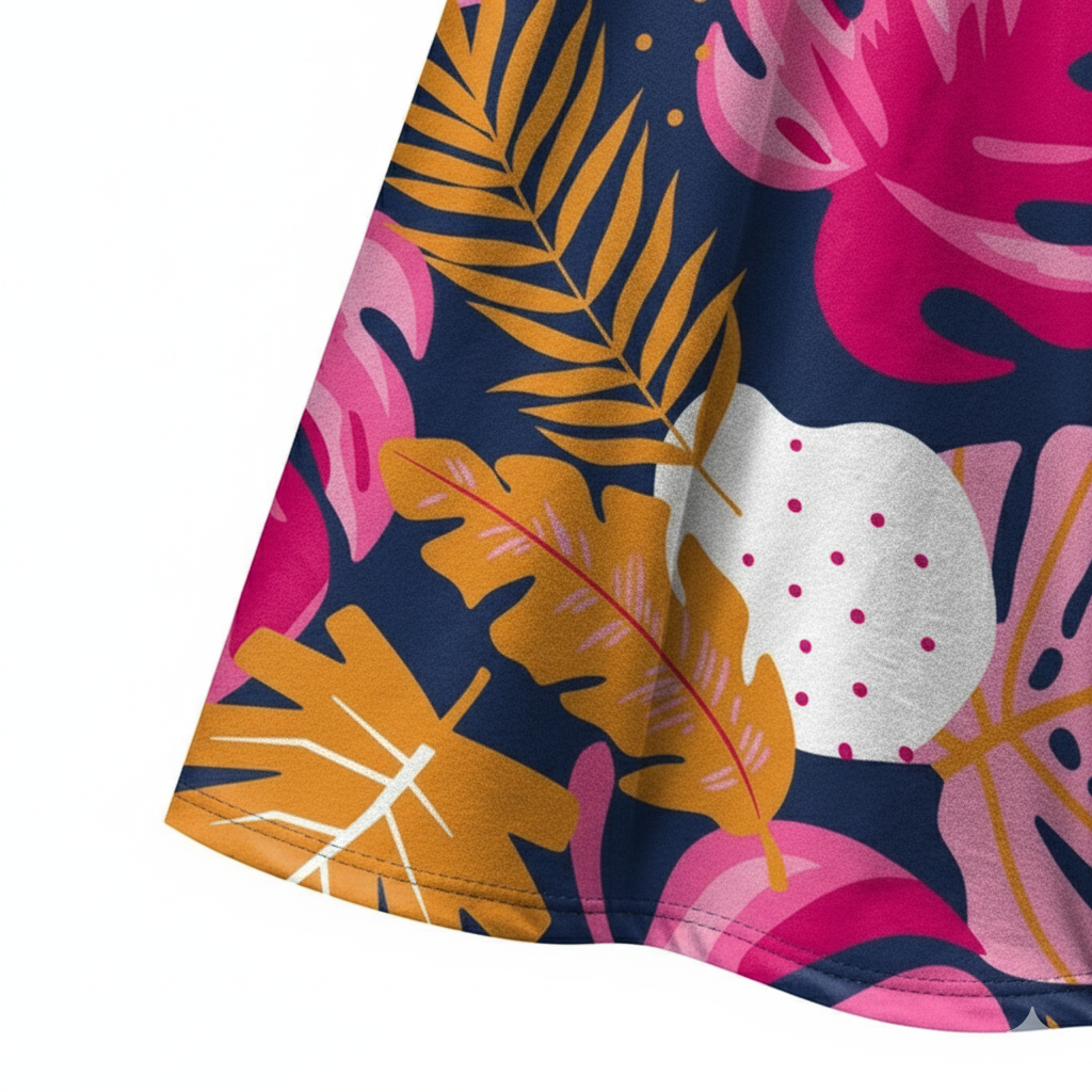 Vestido Infantil Feminino Kyly Folhagens Tropicais