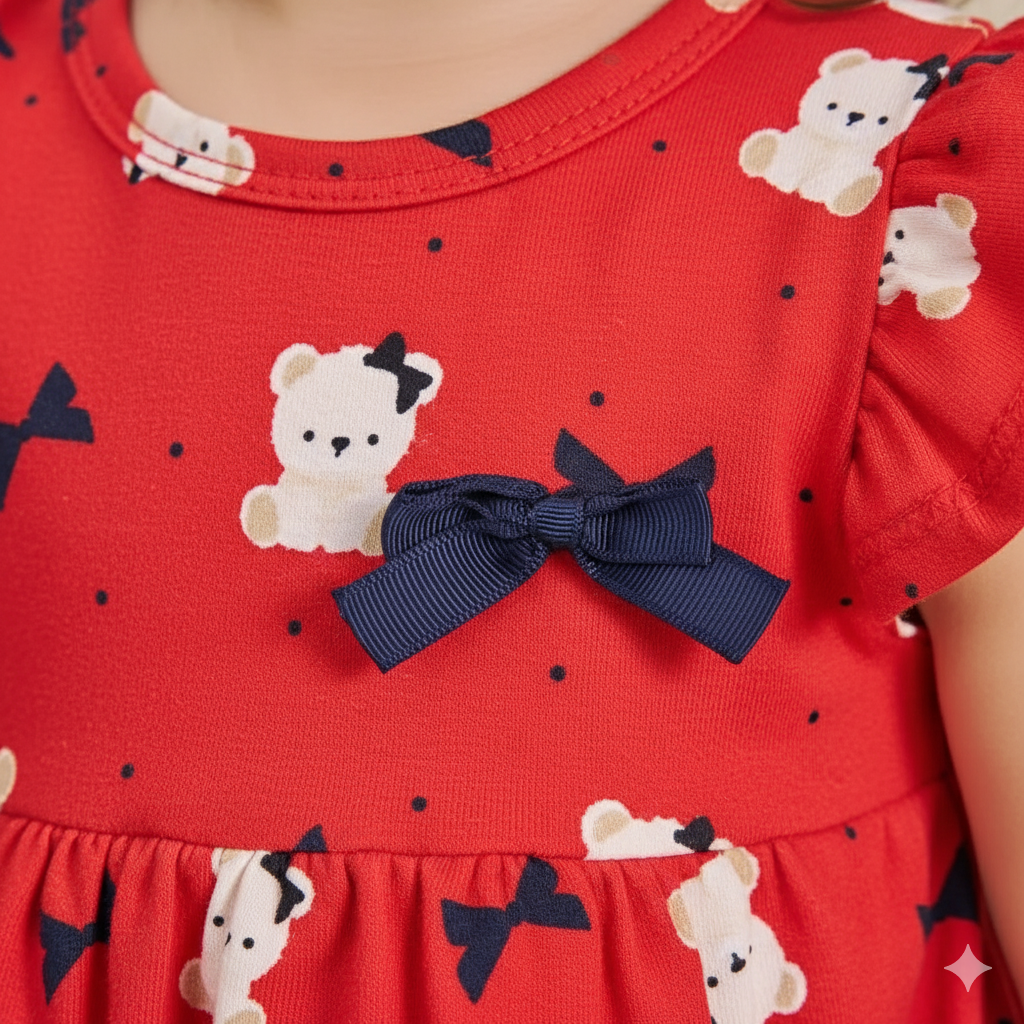 Vestido Body Kyly Ursinhos e Lacinhos