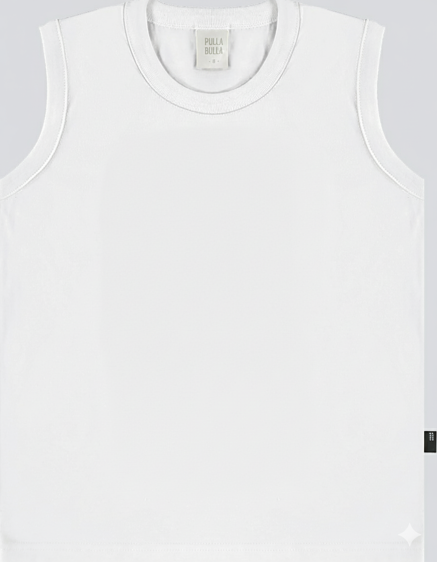 Regata Infantil Masculina Pulla Bulla Básica Lisa – Conforto e Versatilidade para o Dia a Dia