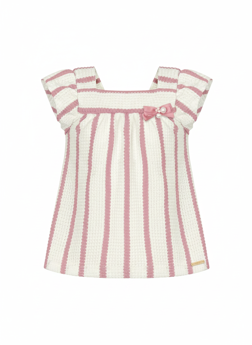 Conjunto Feminino Alakazoo Listrado Malha Crochê Imperial