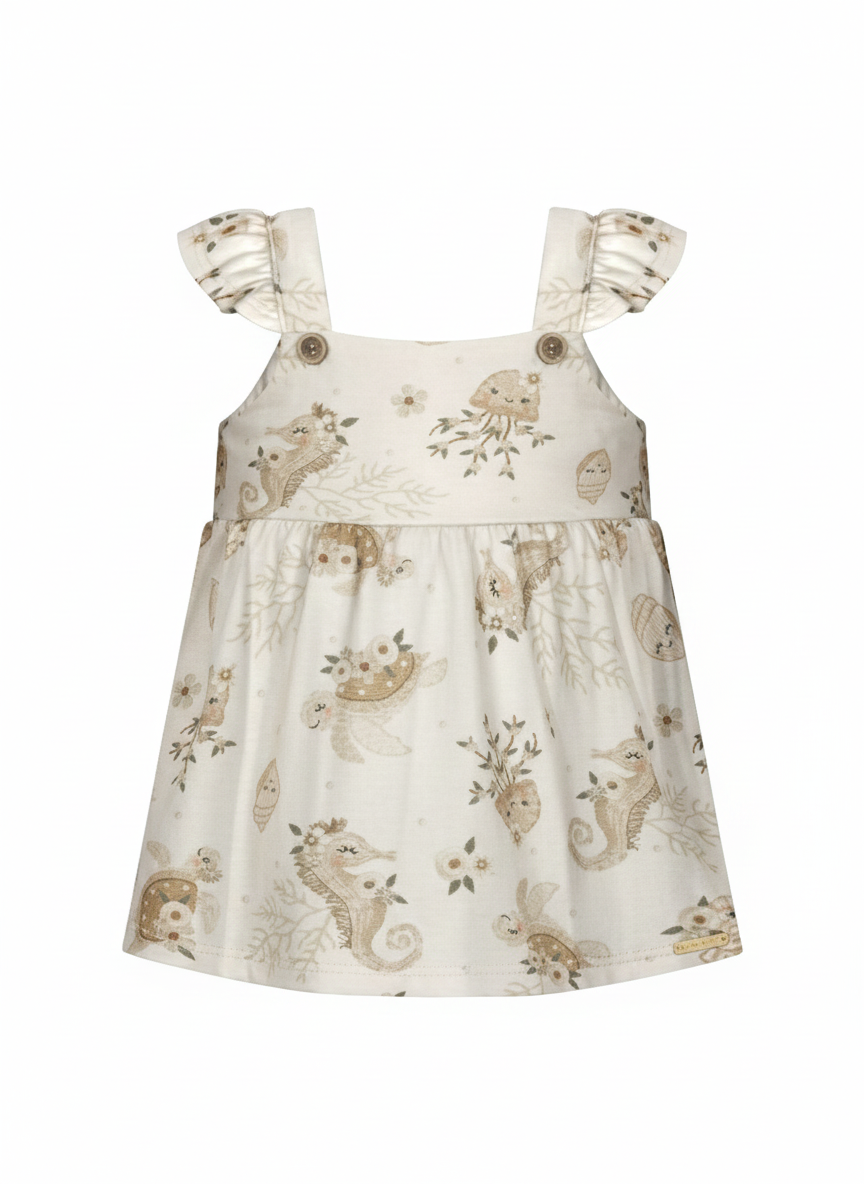 Conjunto Infantil Feminino Alakazoo Tartaruga e Polvo