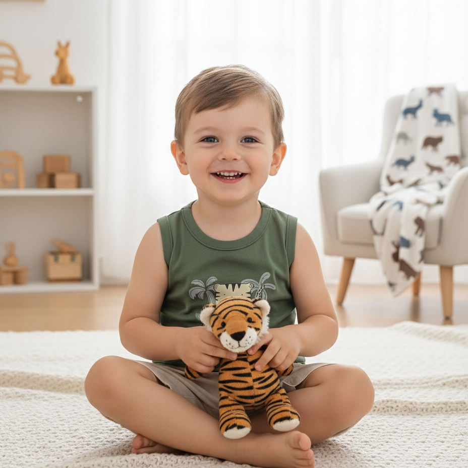 Regata Infantil Masculina Pulla Bulla Be Wild Free – Conforto e Estilo para Dias Quentes