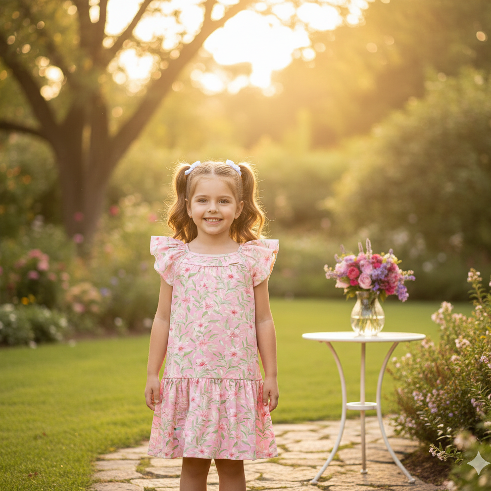 Vestido Infantil Pulla Bulla Estampa Digital Floral – Conforto, Delicadeza e Estilo