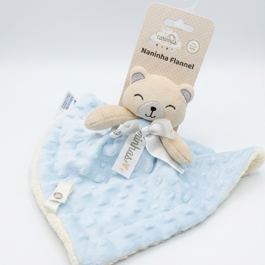 Naninha Infantil Buba Bubble Carinhas Microfibra Flannel Antialérgica +2m