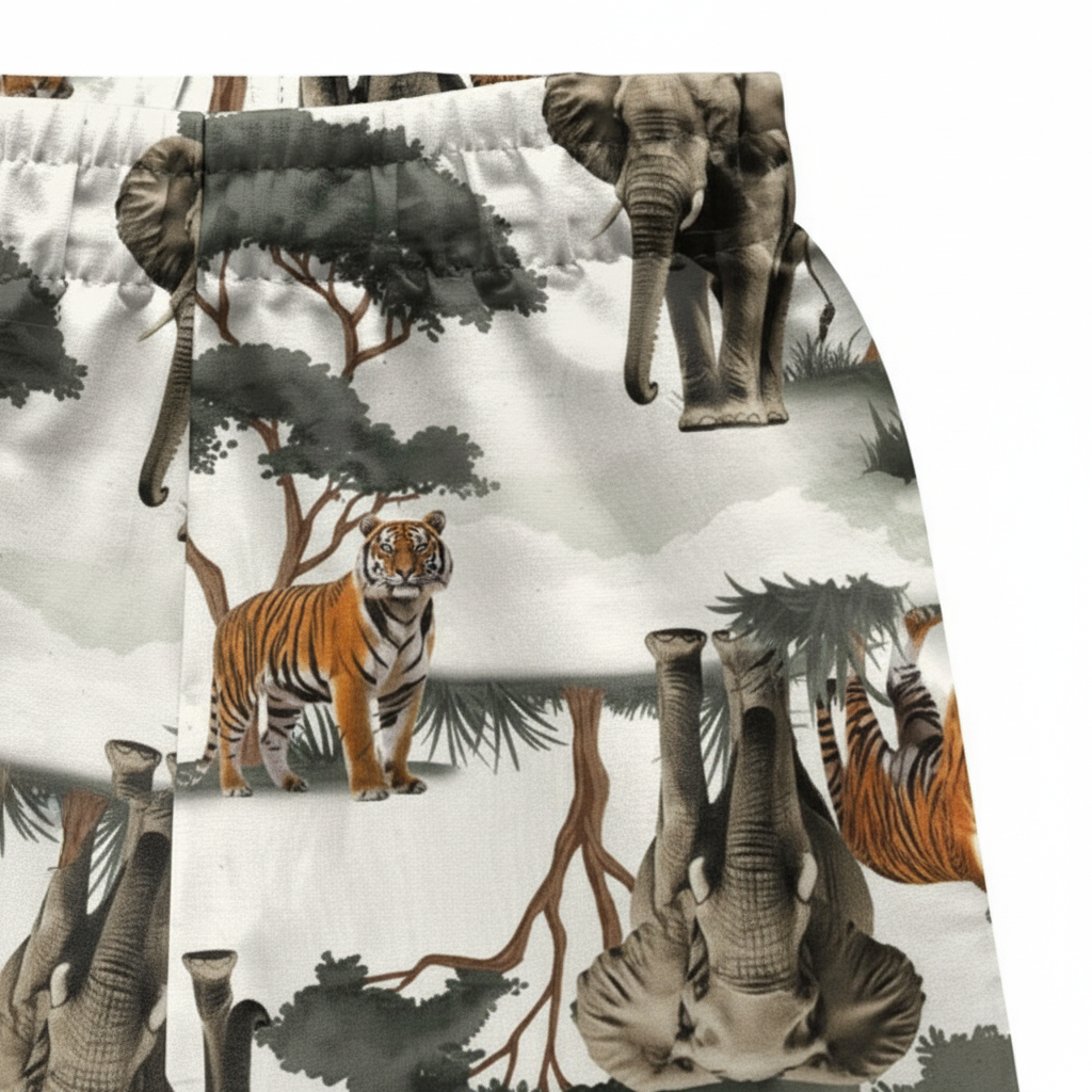 Conjunto Infantil Kyly Safari com Camiseta e Short em Tactel