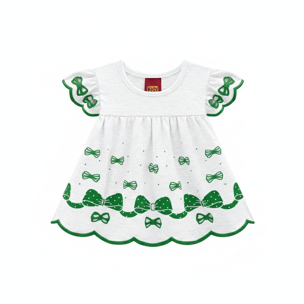 Conjunto Infantil Feminino Kyly Estampa de Laço