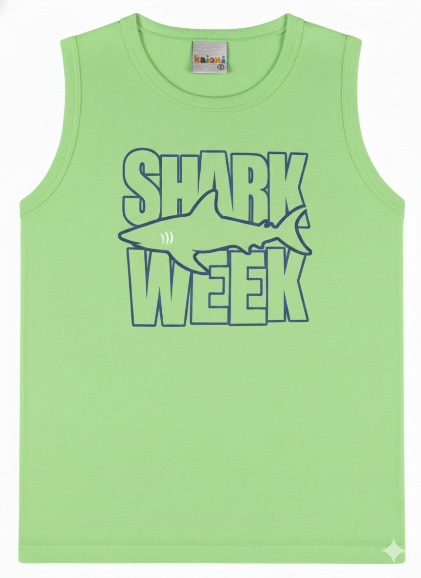 Conjunto Infantil Masculino Kaiani Shark Week - conforto e estilo para o dia a dia