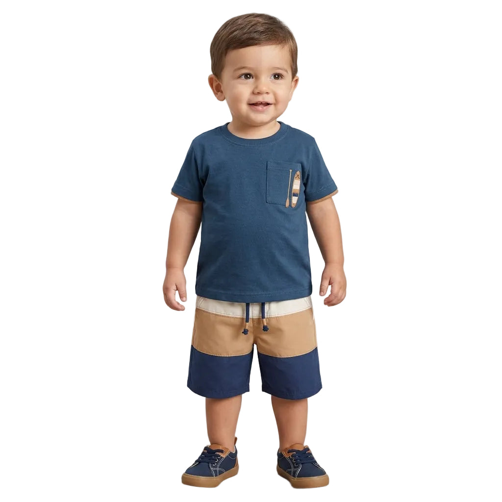 Conjunto Infantil Masculino Bebé Milon Remo T-shirt e Calção