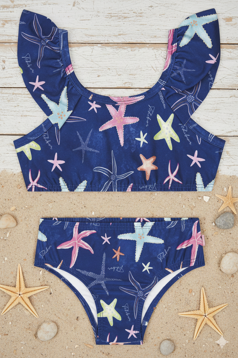 Biquíni Kamylus Tchibum Estrela do Mar UV50+ – Moda Praia Infantil