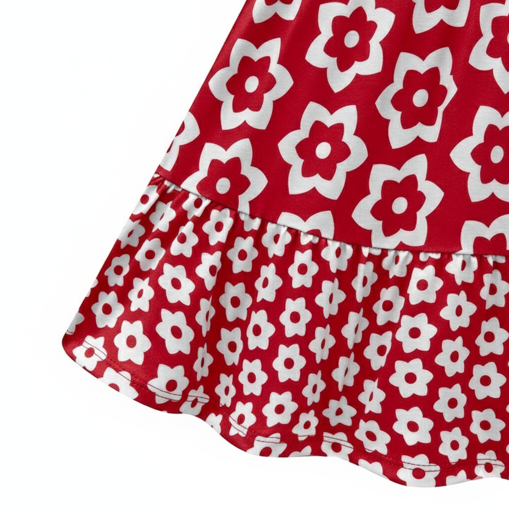 Vestido Infantil Kyly Floral com Babado