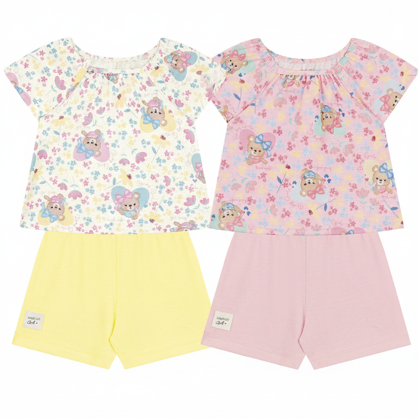 Conjunto Feminino Kamylus Ursinhas e Florzinhas – conforto, charme e delicadeza para o dia a dia