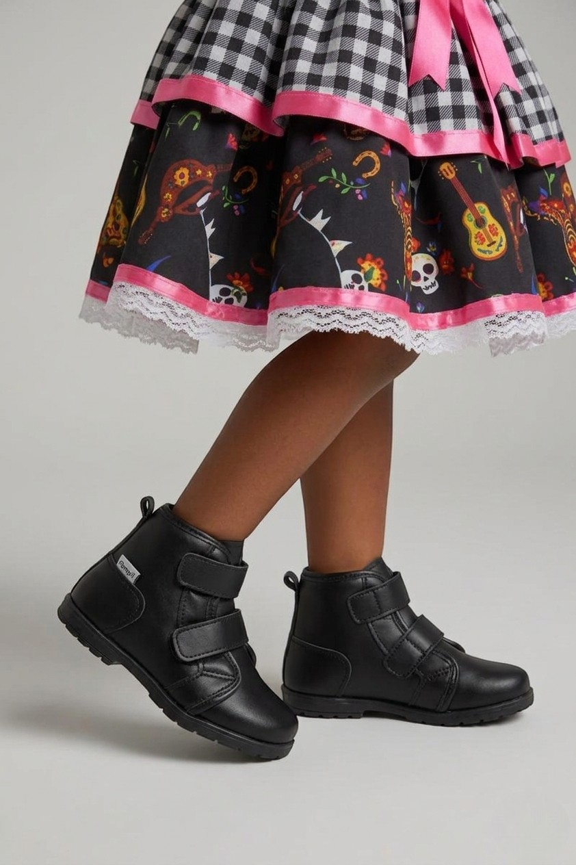 Bota Infantil Feminina Pampili Rubi Preta
