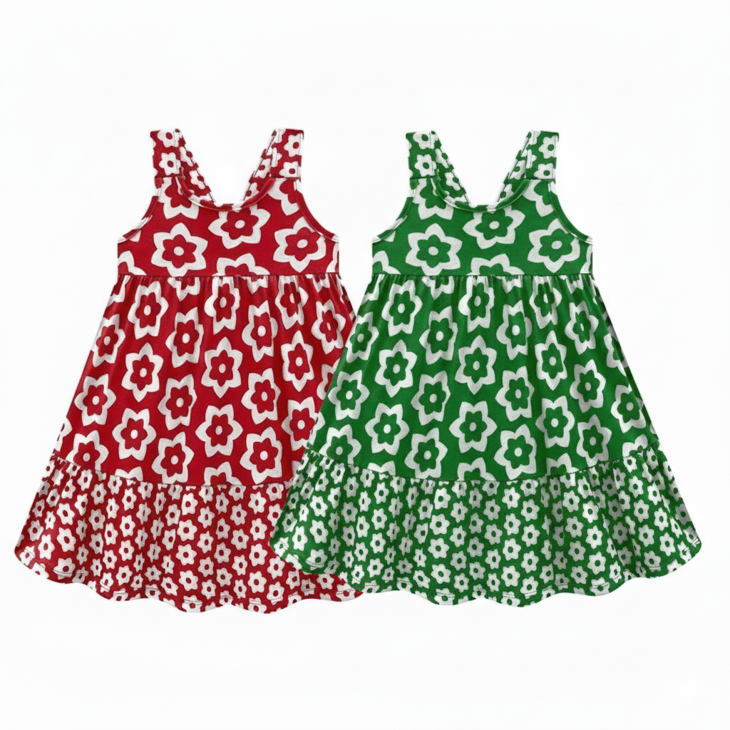 Vestido Infantil Kyly Floral com Babado