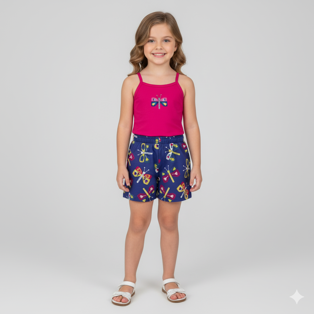 Conjunto Infantil Feminino Kyly Borboleta