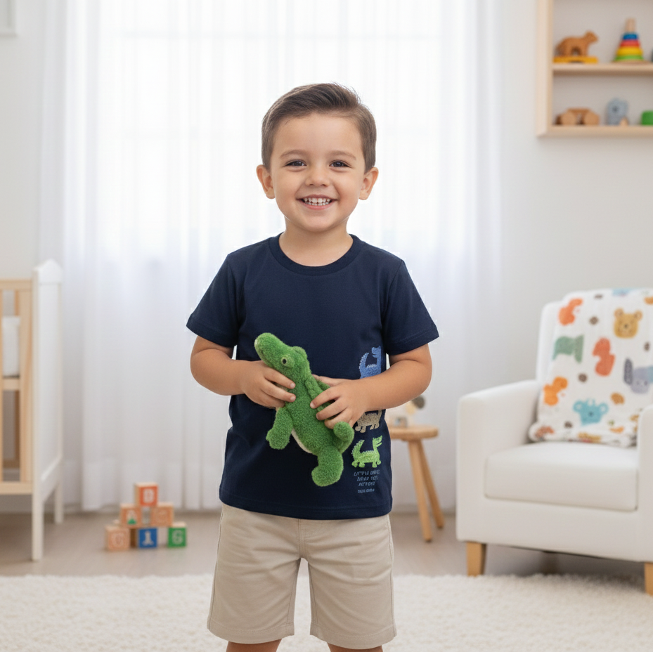 Camiseta Infantil Masculina Pulla Bulla Little Crocs – Conforto e Estilo para o Dia a Dia