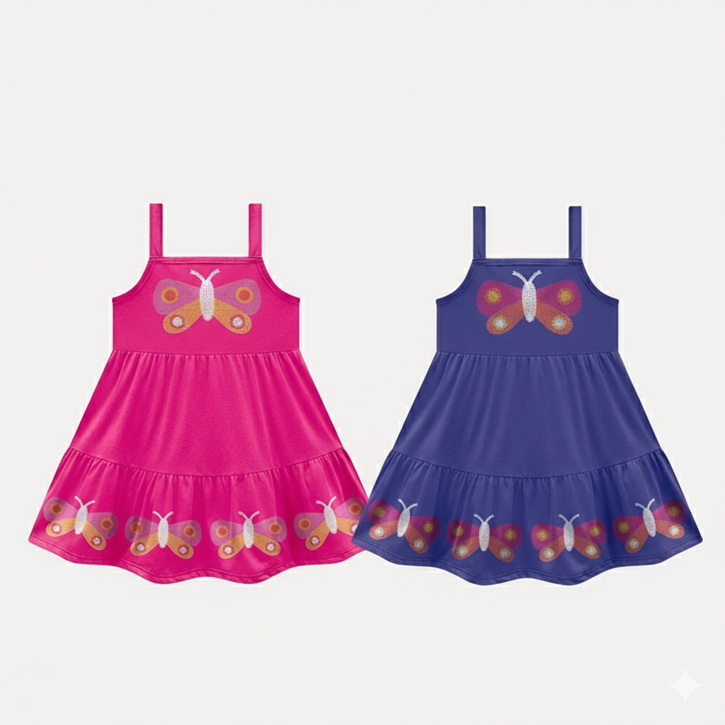 Vestido Infantil Kyly Borboleta