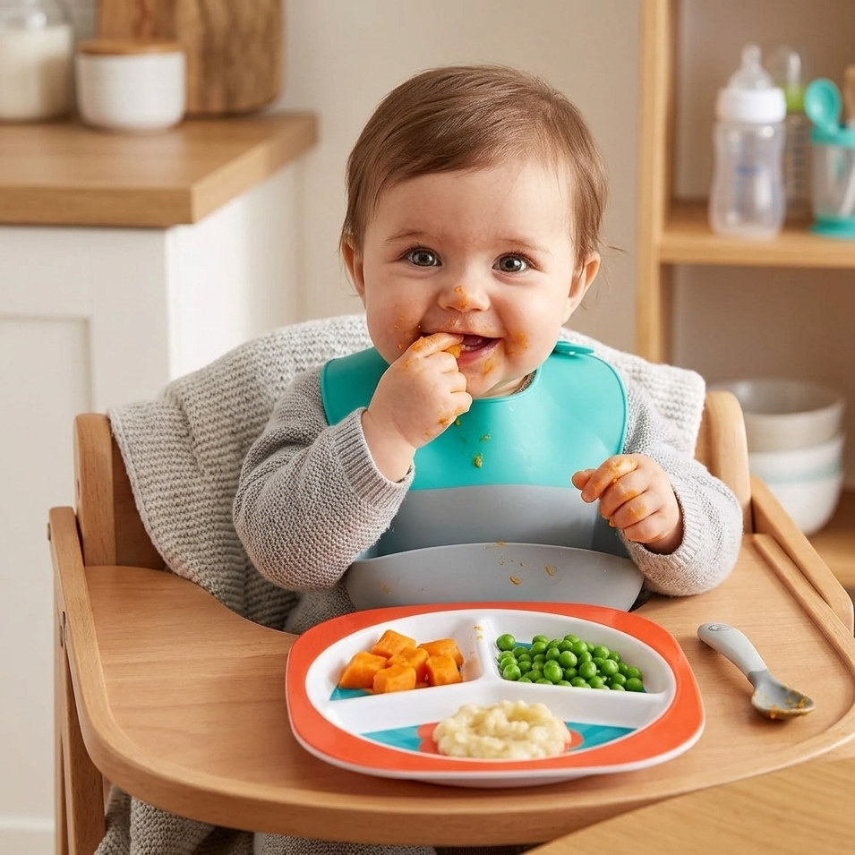 Pratinho Infantil Buba Animal Fun com Divisórias Livre de BPA 6 Meses+