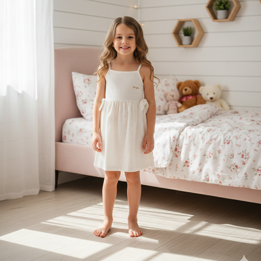 Vestido Infantil Kamylus em Malha Laise – Conforto, leveza e charme para todas as ocasiões