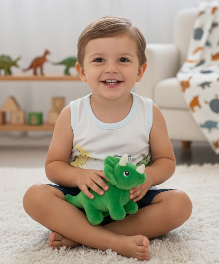 Conjunto Infantil Masculino Pulla Bulla Dino Mite Fun Time – Conforto e Estilo para o Dia a Dia