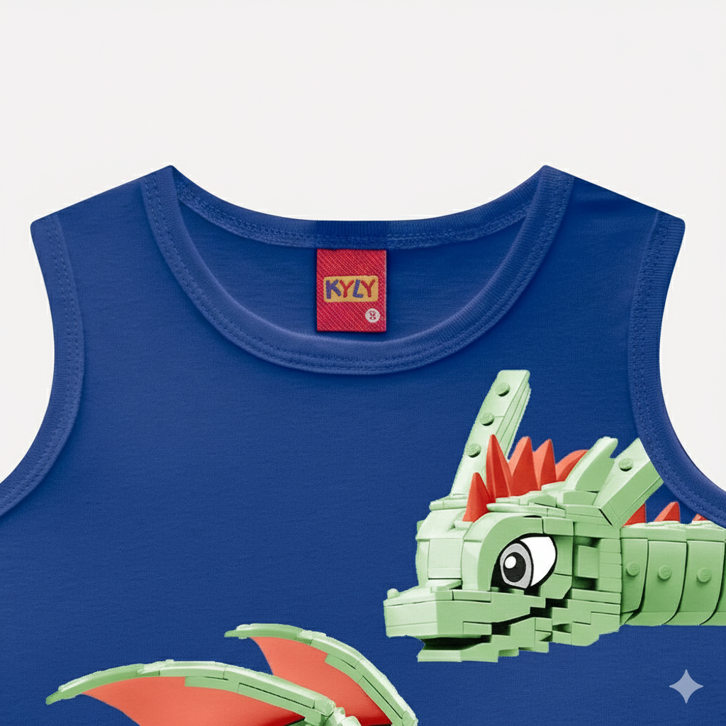 Regata Infantil Masculina Kyly Dragões Legos