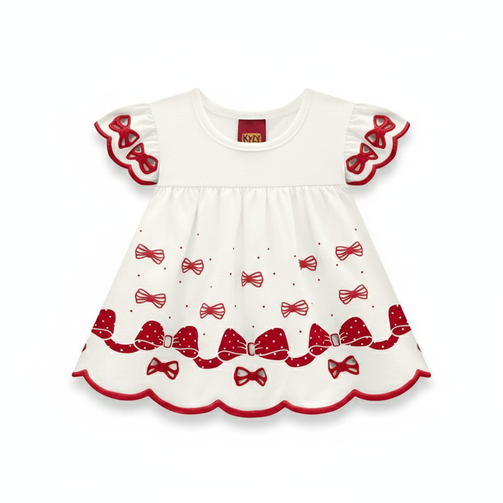 Conjunto Infantil Feminino Kyly Estampa de Laço