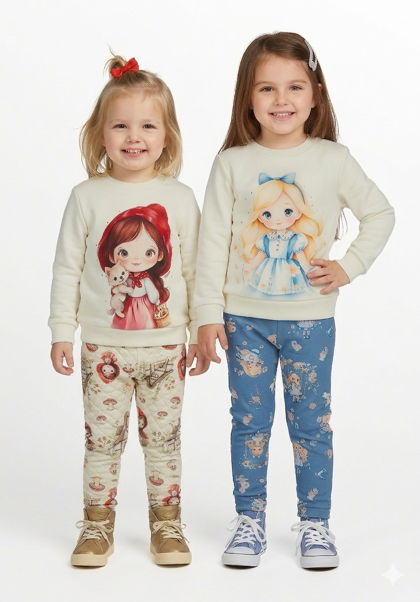 Conjunto Infantil Alakazoo Moletinho Soft Premium com Interior Peluciado