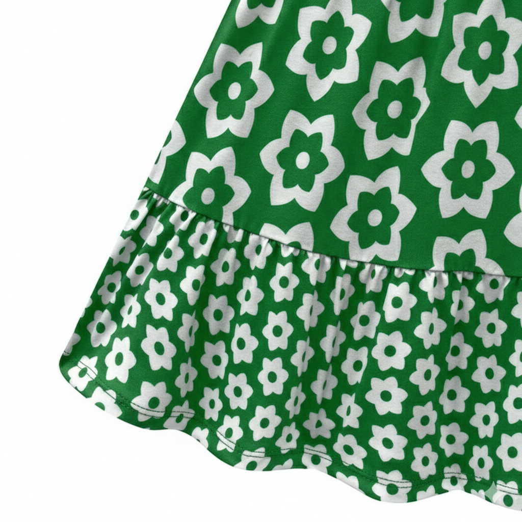 Vestido Infantil Kyly Floral com Babado