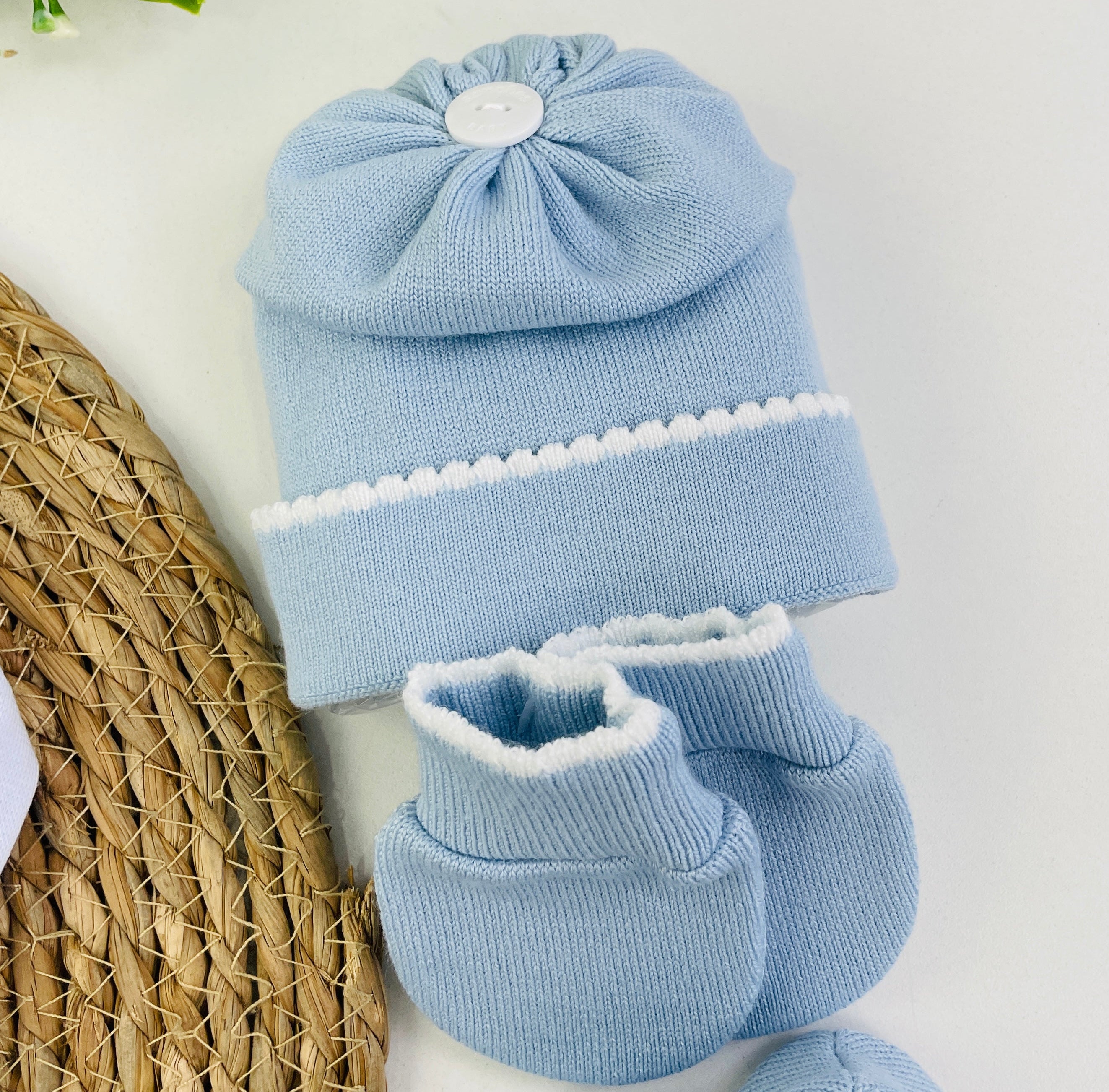 Saida De Maternidade Sanches Baby Trama Em Tricot 7 Peças