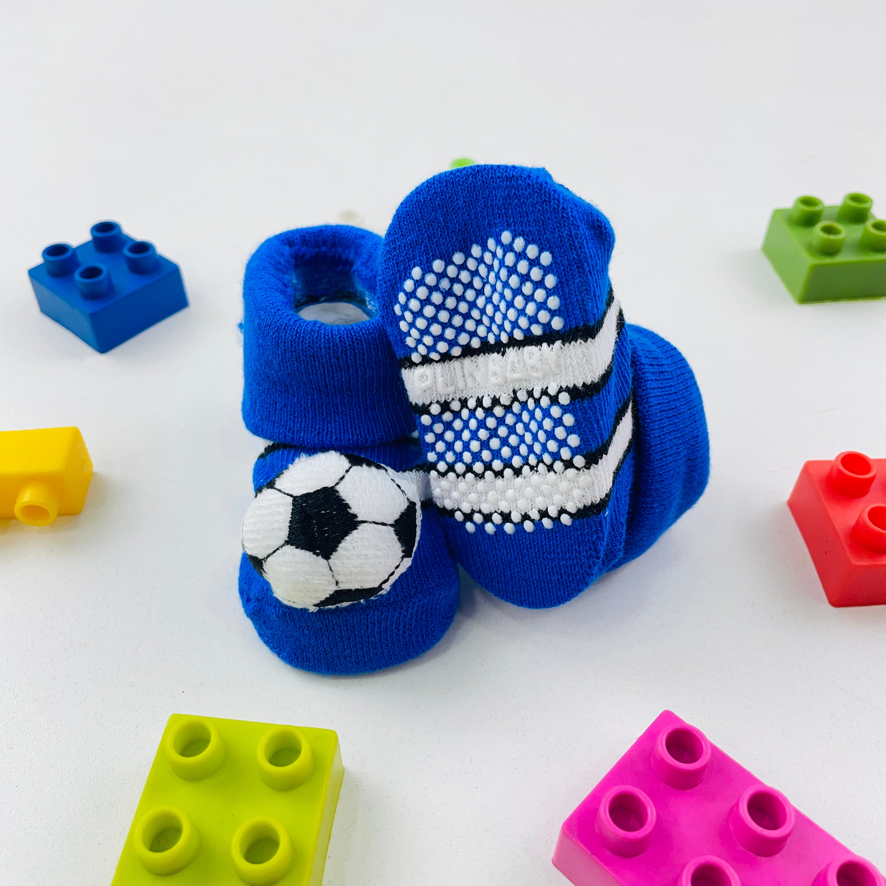 Meia Bichinhos Plin Baby Bola De Futebol Antiderrapante