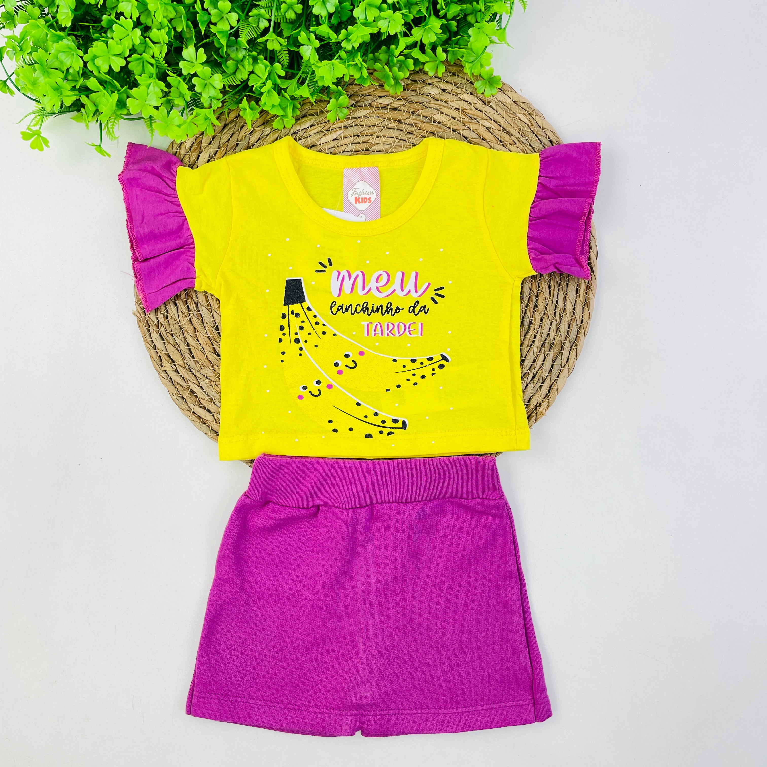 Conjunto Fashion Kids Infantil Menina Meu Lanchinho Da Tarde