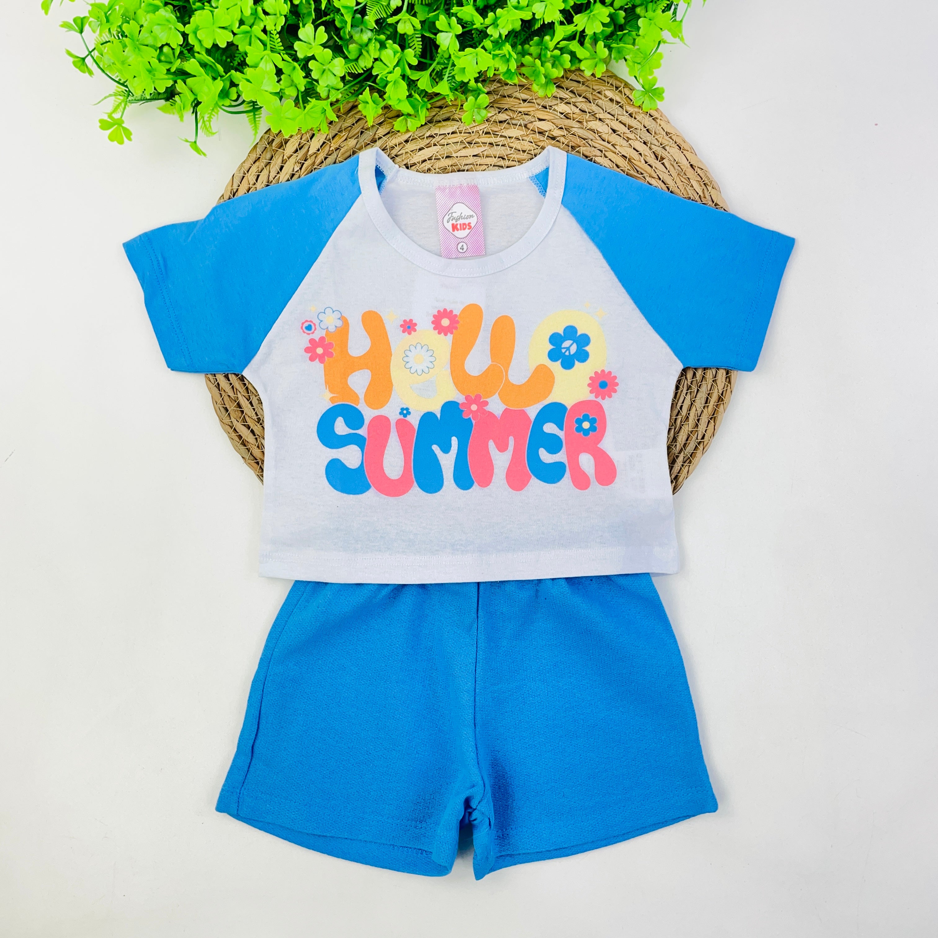Conjunto Fashion Kids Infantil Menina Hello Summer