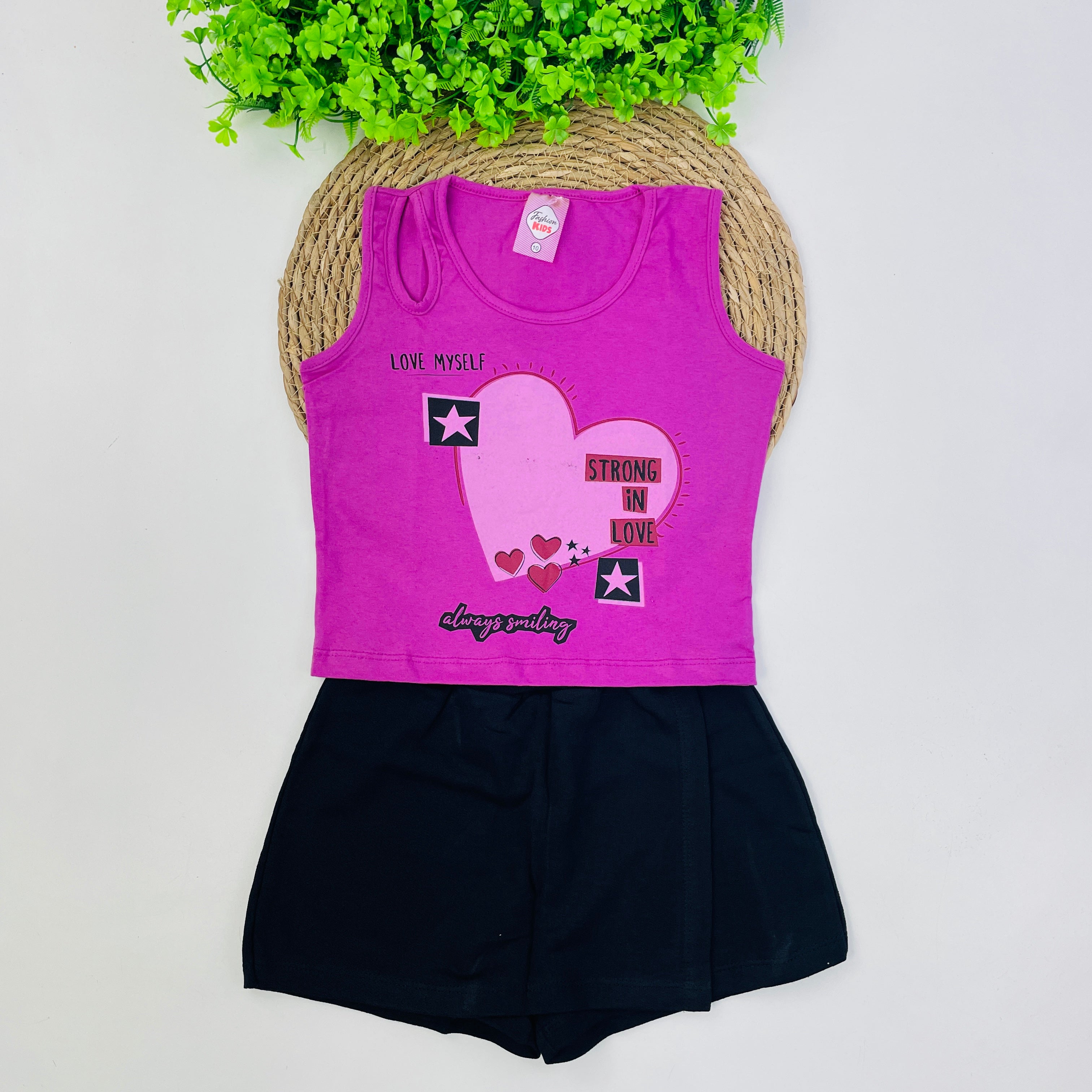 Conjunto Fashion Kids Infantil Menina Love Myself