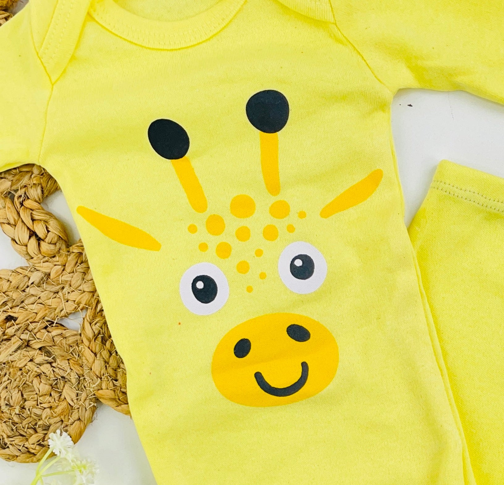 Conjunto Girafa Body Manga Longa e Calça