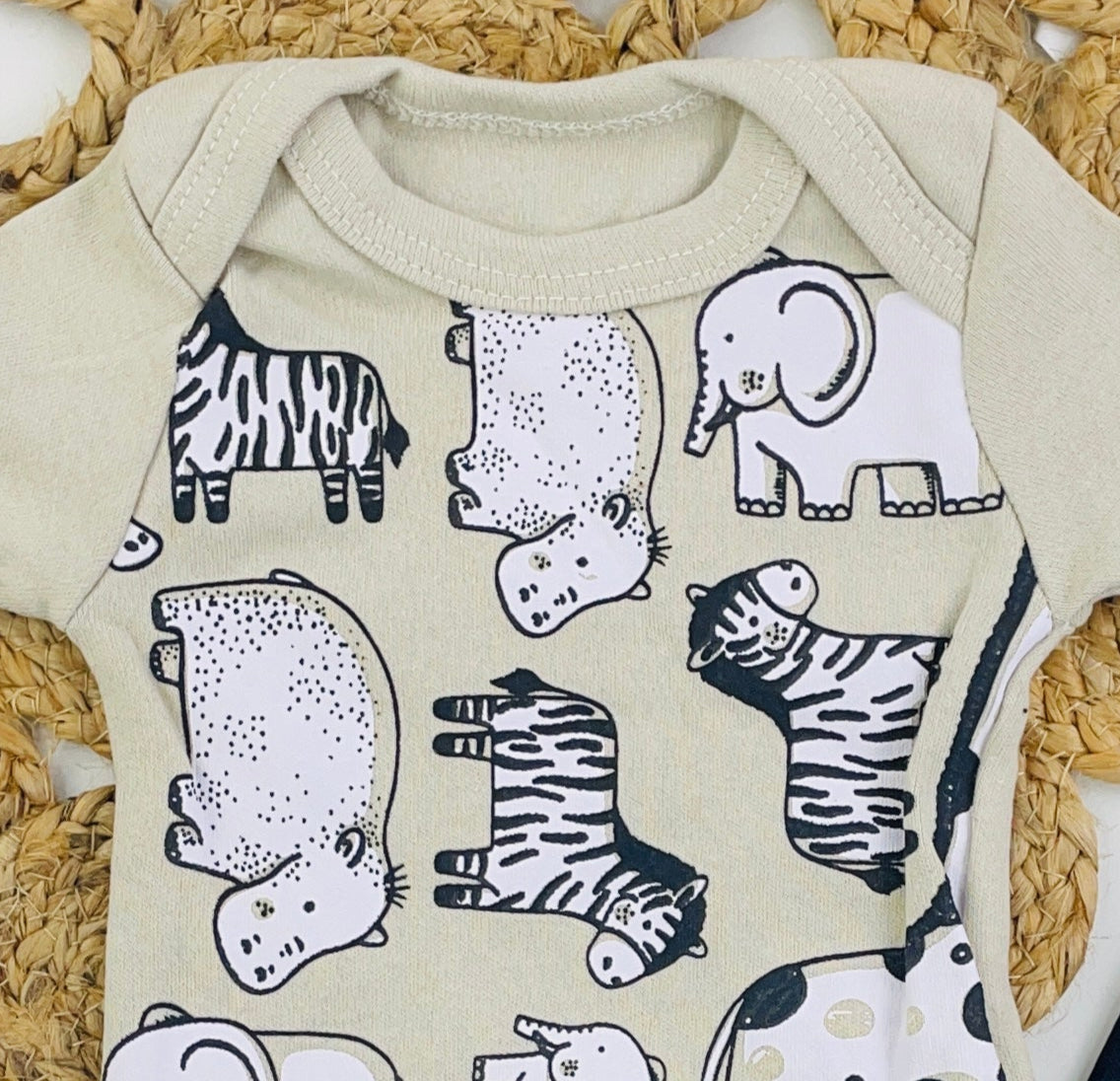Conjunto Bichos Body Manga Longa e Calça