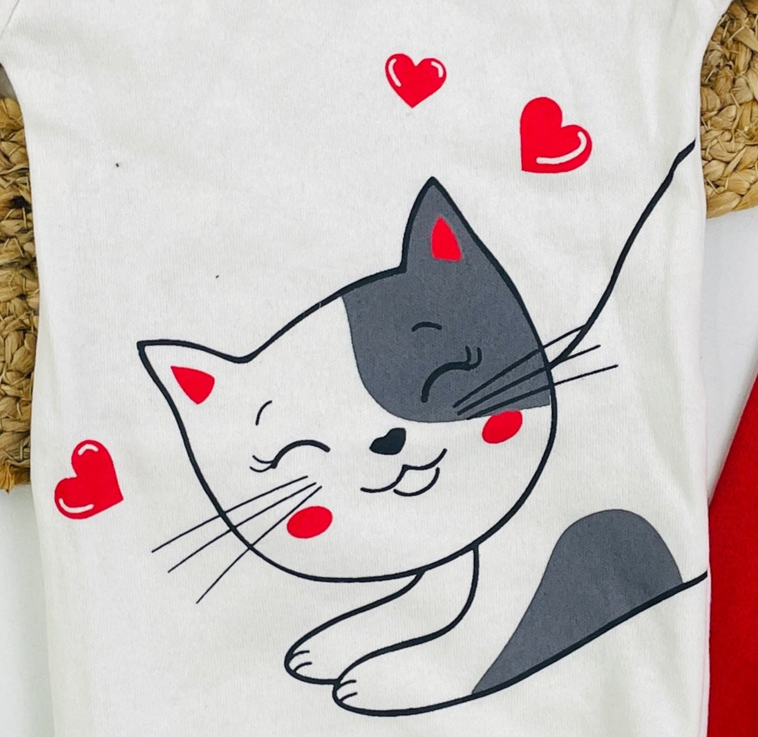 Conjunto Gatinha Body Manga Longa e Calça